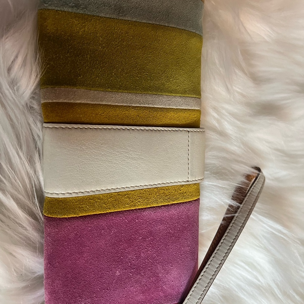 Coach Multicolor Suede Wristlet Clutch - Picture 5 of 5